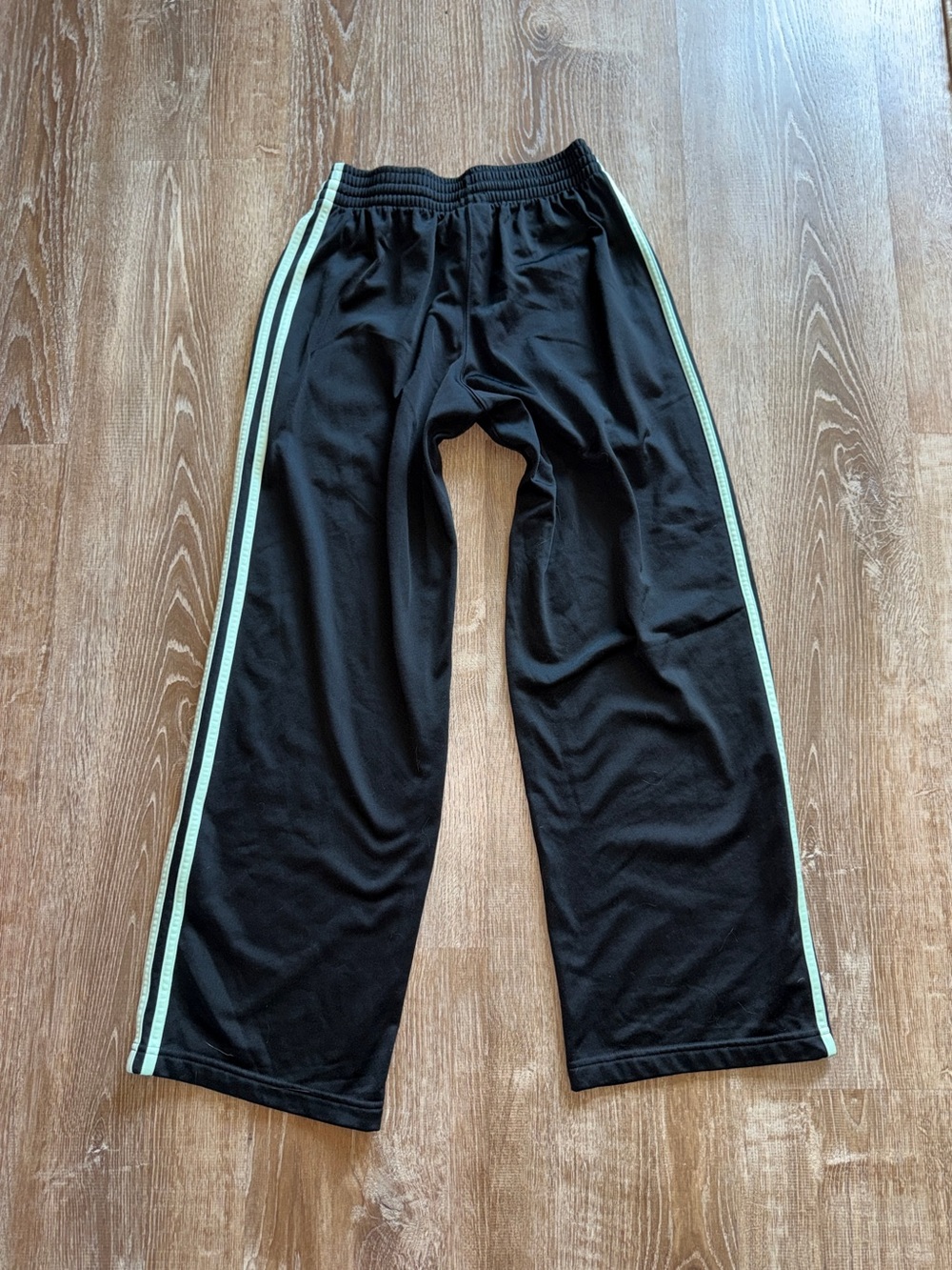 Vintage Y2K Adidas Black Track Pants with Mint Stripe - Picture 2 of 6